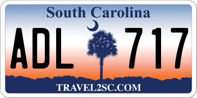 SC license plate ADL717