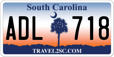 SC license plate ADL718