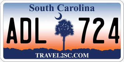 SC license plate ADL724