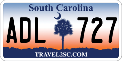 SC license plate ADL727