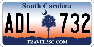 SC license plate ADL732