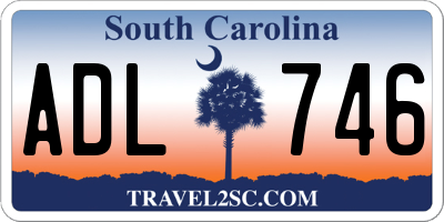 SC license plate ADL746
