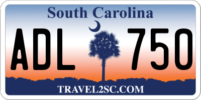 SC license plate ADL750