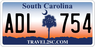 SC license plate ADL754
