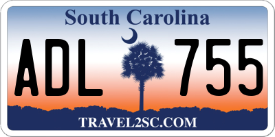SC license plate ADL755
