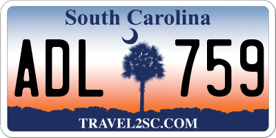 SC license plate ADL759