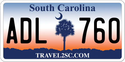 SC license plate ADL760