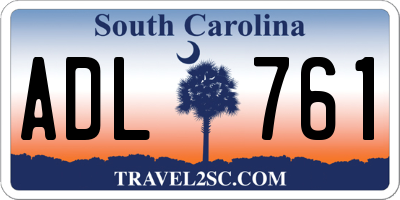 SC license plate ADL761