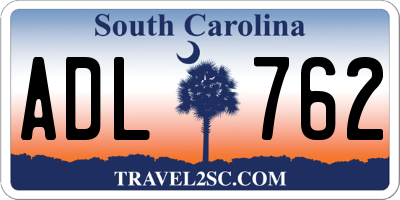 SC license plate ADL762