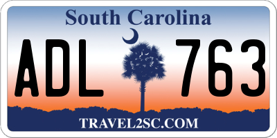 SC license plate ADL763