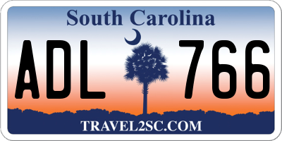SC license plate ADL766