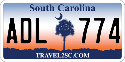 SC license plate ADL774