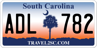 SC license plate ADL782