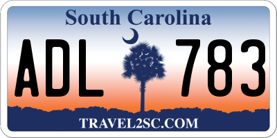 SC license plate ADL783