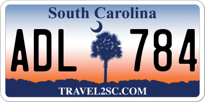 SC license plate ADL784