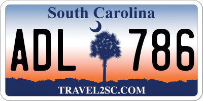 SC license plate ADL786