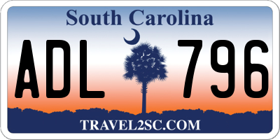 SC license plate ADL796