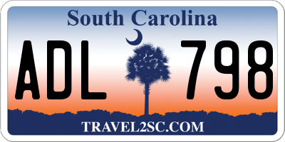 SC license plate ADL798