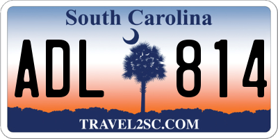 SC license plate ADL814