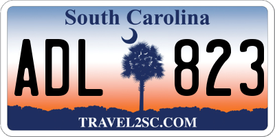 SC license plate ADL823
