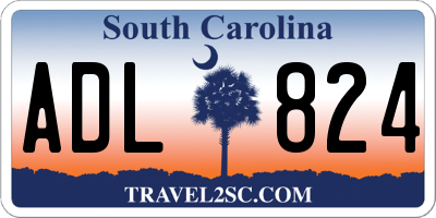 SC license plate ADL824