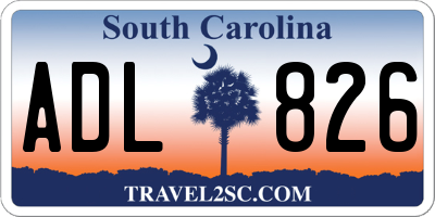 SC license plate ADL826