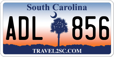 SC license plate ADL856