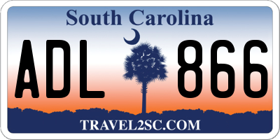 SC license plate ADL866