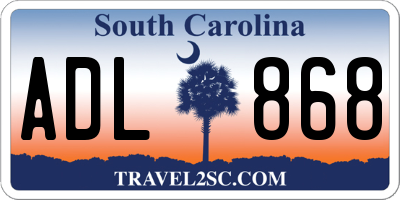 SC license plate ADL868