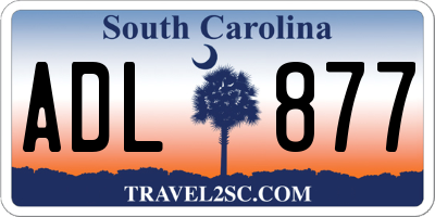 SC license plate ADL877