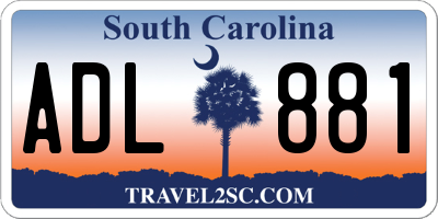 SC license plate ADL881
