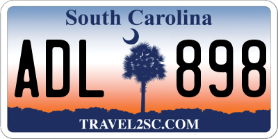 SC license plate ADL898
