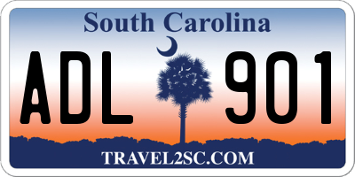 SC license plate ADL901