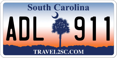 SC license plate ADL911