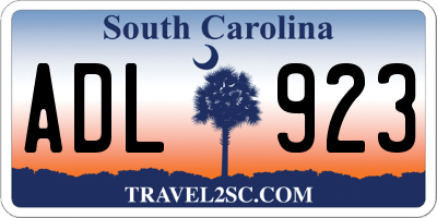 SC license plate ADL923