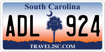 SC license plate ADL924