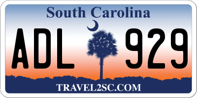 SC license plate ADL929