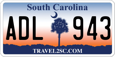 SC license plate ADL943