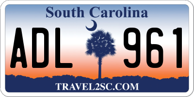 SC license plate ADL961