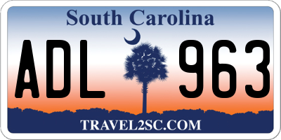 SC license plate ADL963