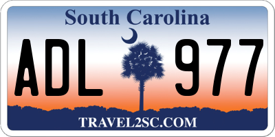 SC license plate ADL977