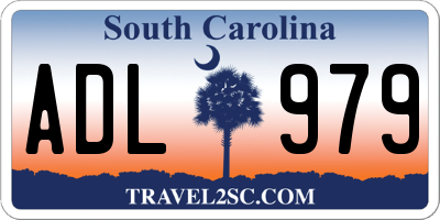 SC license plate ADL979