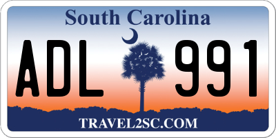 SC license plate ADL991