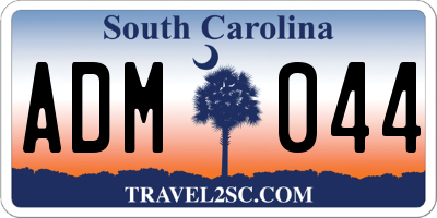 SC license plate ADM044