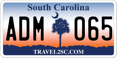 SC license plate ADM065