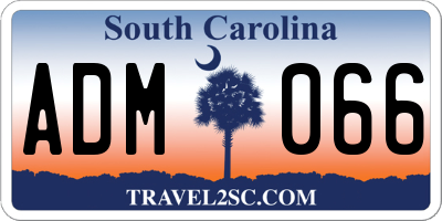 SC license plate ADM066