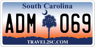 SC license plate ADM069
