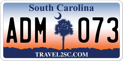 SC license plate ADM073