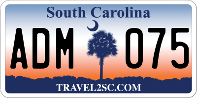 SC license plate ADM075