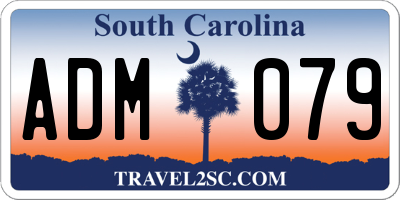 SC license plate ADM079